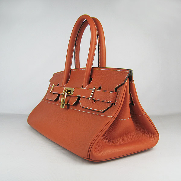 Cheap Hermes Birkin 42cm Replica Togo Leather Bag Orange 6109